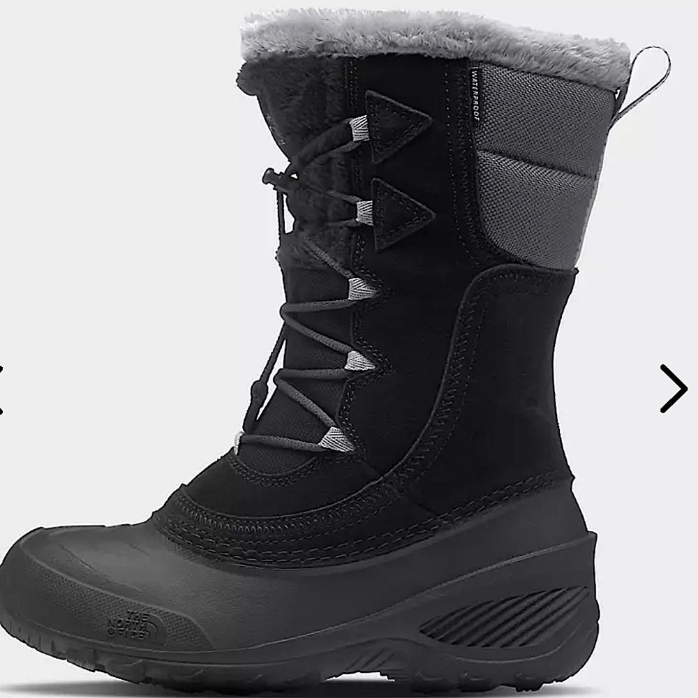 North Face “Shellista” Waterproof Snow Boots, Girls 4.
